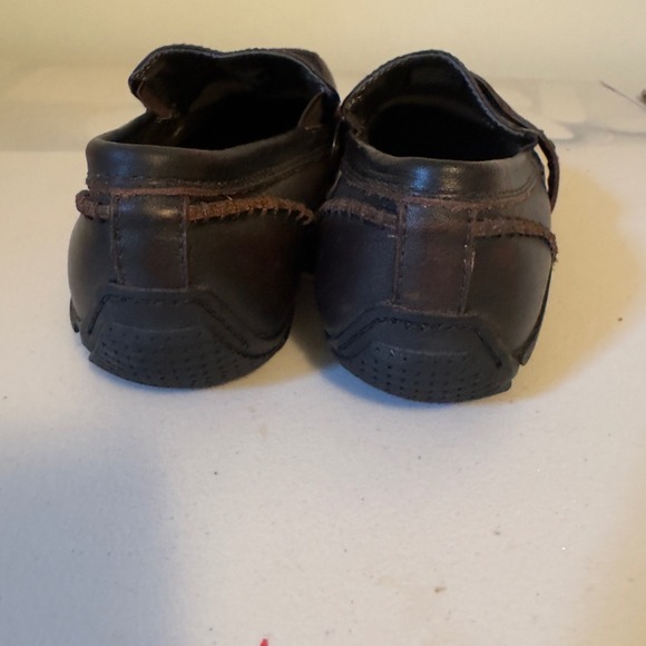 New Back Stage by Skechers Mens Brown Leather Loafers Driving Shoes 9.5 - Picture 4 of 9